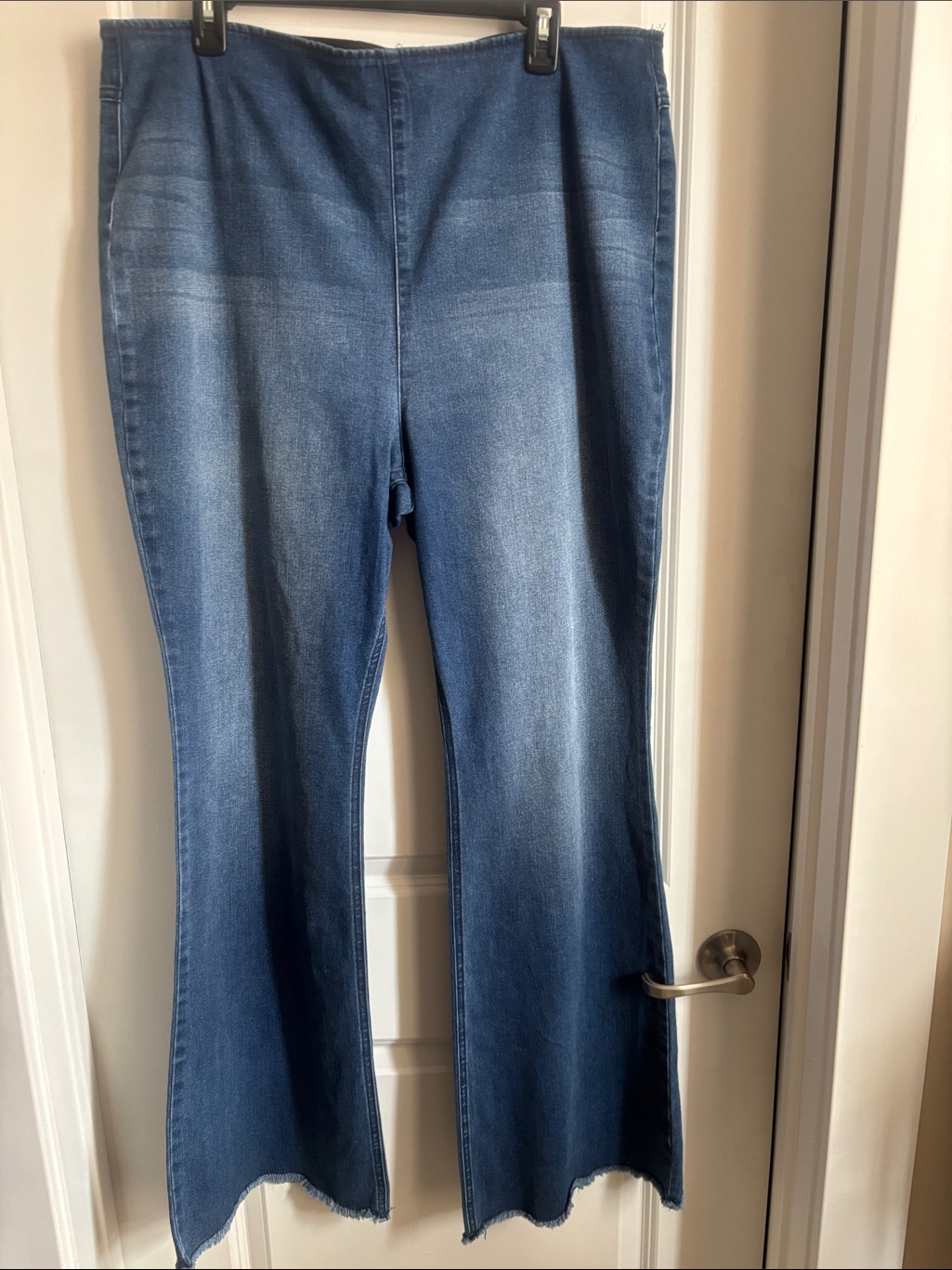 Womens Blue Flare Jeans  Stretch Denim